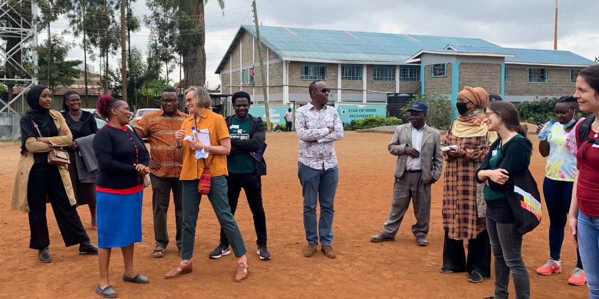 Outside the Star of Hope School in Viwandani, Mukuru