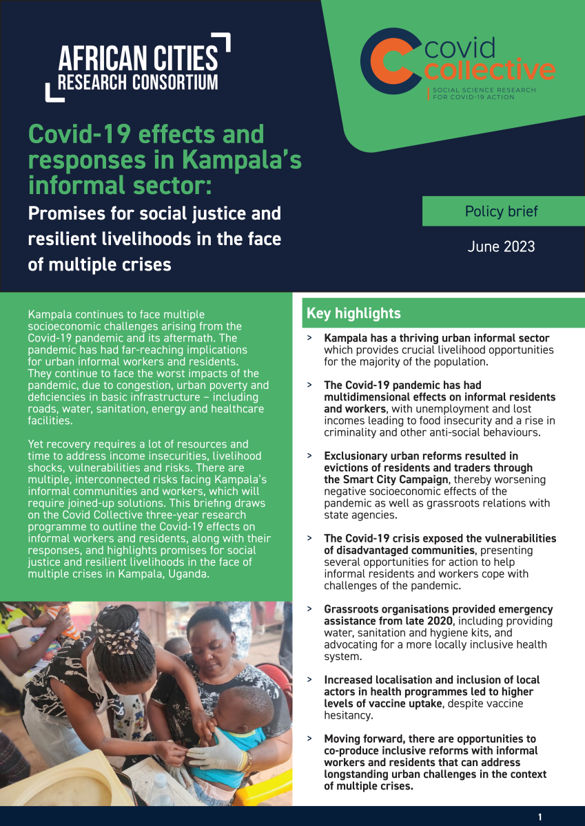 Covid-19 effects and responses in Kampala’s informal sector Politics and Covid-19 in Kampala